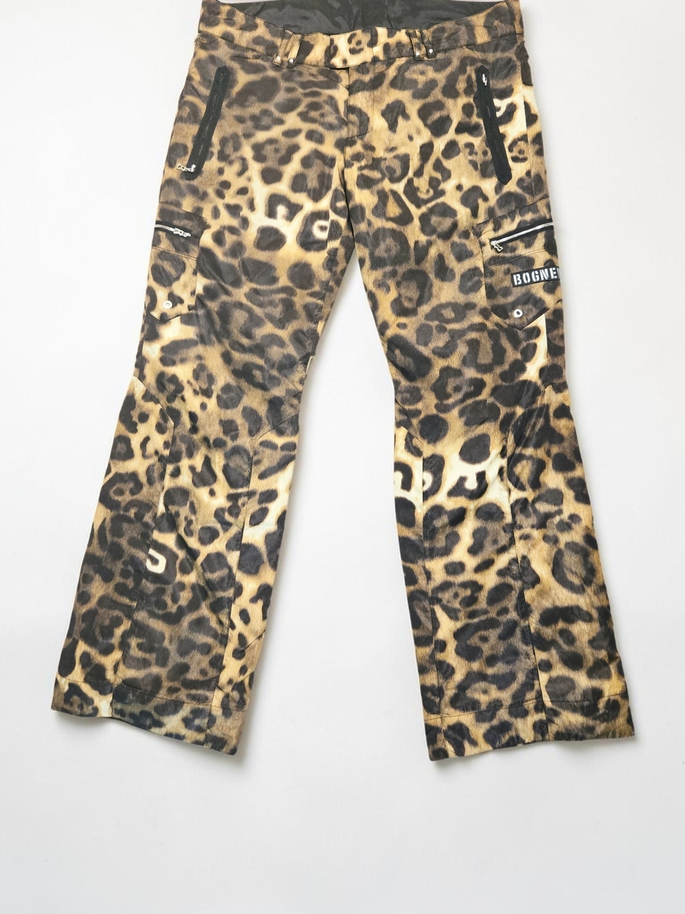 Bogner Luxury Women's Leopard Print Ski Pants High-Performance Snow Pants Siz 12